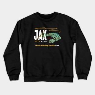 JAX City Pier, Jacksonville Beach Pier Crewneck Sweatshirt